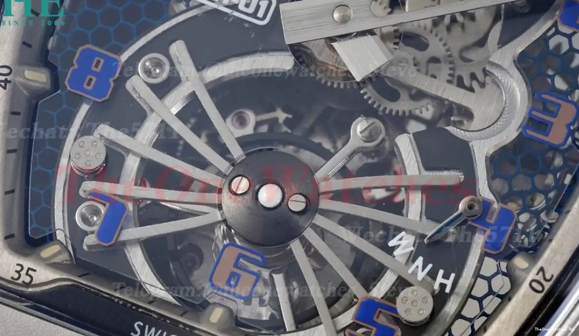 Rubber Skeleton strap Tourbillon With RM21-01 Black RMF Dial Transparent 0430